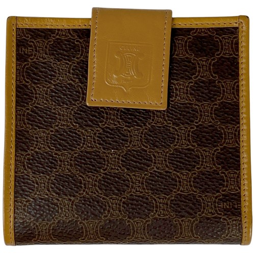 CELINE Portafoglio Bi F Modello Macadam Logo Portafoglio Bi F Tela Rivestita Nero...