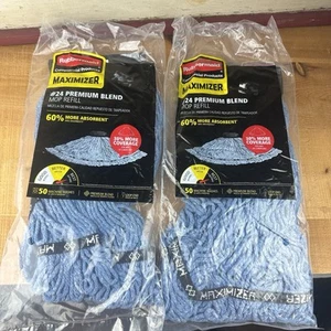 2X NEW Rubbermaid Commercial Products Maximizer #24 Microfiber Tube Mop Head - Picture 1 of 4