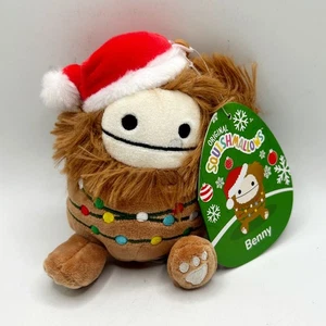 NWT New Squishmallows Kellytoy Plush Christmas Santa Benny 3” Clip Xmas Bigfoot - Picture 1 of 4