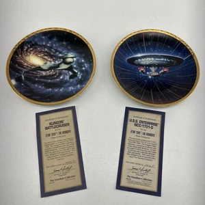 Star Trek USS ENTERPRISE NCC-1701-D & Cruiser Hamilton Collection Plates COA Lot - Bild 1 von 16