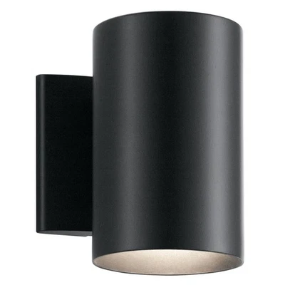 Aplique de pared Kichler Lighting 1 luz negro interior/exterior Foto 1 de 4