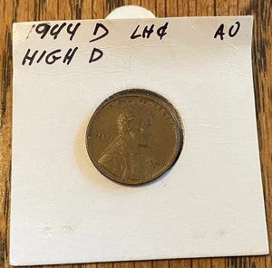 1944 D ERROR LINCOLN WHEAT PENNY WITH HIGH D - NICE DETAIL -ESTATE - Picture 1 of 3