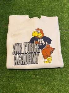 Air Force Academy Falcons sweatshirt mens medium white vintage football 90s 17 - Picture 1 of 12