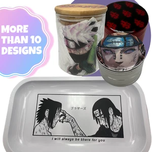 Naruto Anime Gewürzmühle, Vorratsglas, Rolltablett Set - Bild 1 von 15