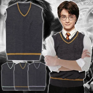 Harry Potter V-Ausschnitt Pullover Kostüm Weste Hogwarts Schule Uniform Sweater - Bild 1 von 5