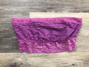 NWT Free People Intimately Lace Bandeau Bralette Neon Orchid Two Tone S Xs - Picture 1 of 3