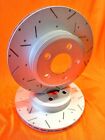 Dimpled & Slotted Front Disc Rotors Pair Fits Holden Calibra C20 Turbo C25 92-97