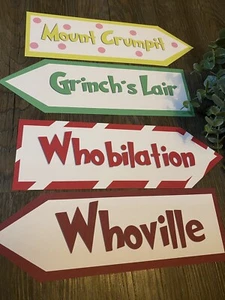 Juego de 4 flechas de decoración de fiesta The Grinch decoración de casa decoración de Navidad - Imagen 1 de 7