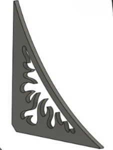 4" Fire Flame Gusset, 90°, 1/4" Steel Weld Bracket - Imagen 1 de 4