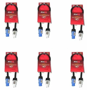 6 Prox 12 AWG PowerCon Cables 2 ft A Blue to B Gray Connectors - Picture 1 of 3