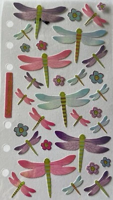 Pegatina aglutinante OPAL LIBÉLULAS (31 piezas) Sticko•Exterior •Flores•Rosa•Púrpura•Volar• Foto 1 de 4
