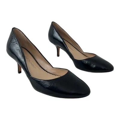 Jean-Michel Cazabat размер 37,5 США 7 Patricia черный гофрированный лакированная кожа каблуки - Изображение 1 из 4