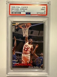 Michael Jordan 1995 Collector's Choice Player's Club SP #45 Chicago Bulls PSA 9 - Picture 1 of 2