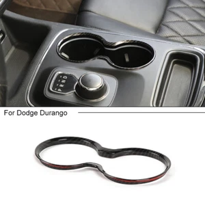 Carbon Fiber Gear Shift Cup Holder Cover Ring For 2011-21 Durango/Grand Cherokee - Picture 1 of 9