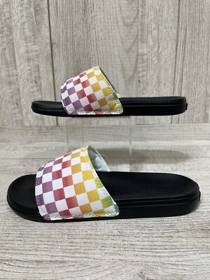 New Vans Range Slide On Slides/Sandals Women’s Size 7 ( Rainbow Check) - Image 1 of 4