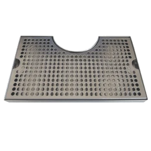 Stainless Steel Countertop Drip Tray 12" x 7" x 3/4" with Beer Tower Cutout - Picture 1 of 1