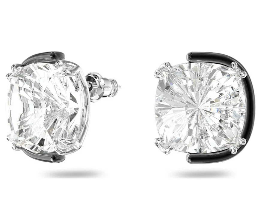 Swarovski - Pendientes Harmonia, cristales corte cojín, blanco, metal mezclado Foto 1 de 1