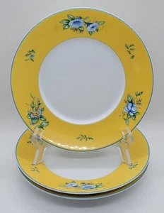 Set of 3 Jean Louis Coquet Limoges Vieux Marseille YELLOW Salad Plates, 8 3/8" - Picture 1 of 4