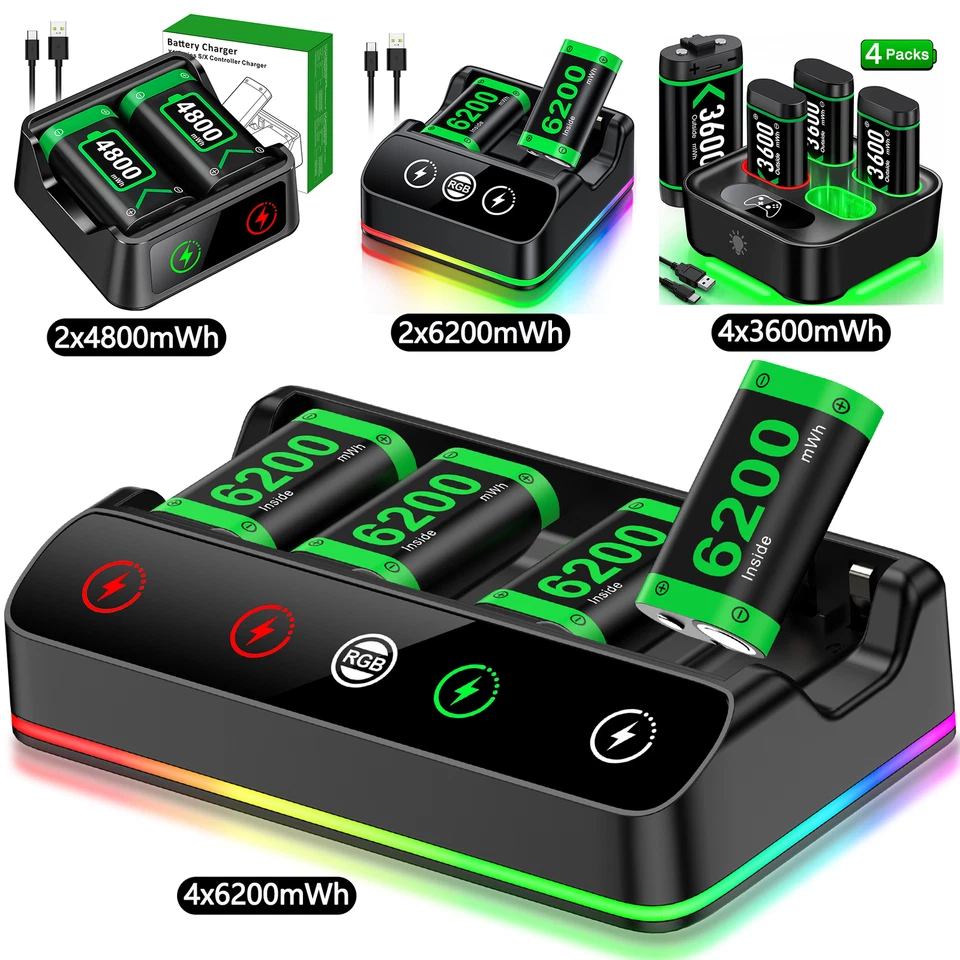 Controller Charger Station Rechargeable Battery Packs for Xbox One/Series X|S UK - Image 1 of 4