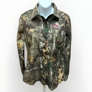 Under Armour Womens Camo Shirt Size Medium All Season Field Hunting Realtree - Picture 1 of 16