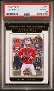 2005 Topps Tom Brady #352 PSA 10 GEM MT New England Patriots - Picture 1 of 2