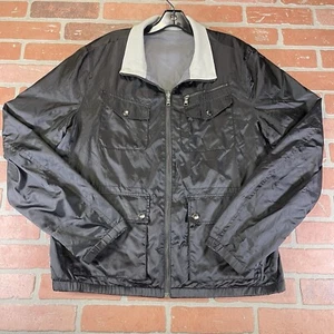 Banana Republic Reversible Bomber Jacket Wind Breaker Men’s Large - Picture 1 of 12
