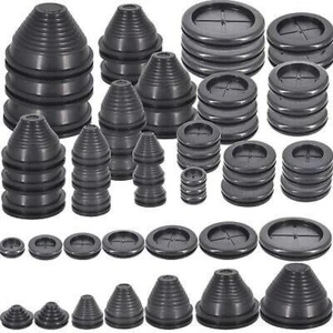 28 Pieces Closed Rubber Grommet Firewall Solid Closed Hole Plug Assortment Kit - Picture 1 of 6