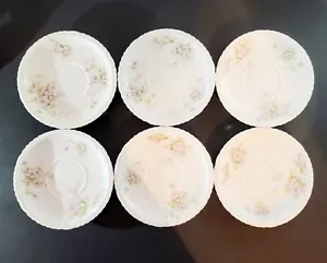 6er Set Vintage Theodore Haviland Limoges Frankreich Porzellan Blumen Untertassen -... - Bild 1 von 11