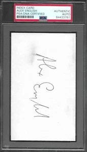 Alex English NUGGETS FIRMADO AUTÓGRAFO 3x5 TARJETA DE ÍNDICE PSA / ADN AUTÉNTICO A - Imagen 1 de 2