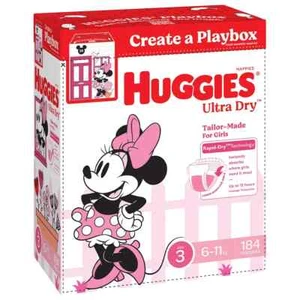 Huggies Girls' Ultra Dry Nappies Size 3 Crawler (6-11kg) 184 Nappies - Picture 1 of 1
