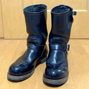 REDWING Engineer Boots PT99 US9D Black 2268 Leather Boots Men's Used from Japan - Picture 1 of 14