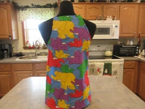 Children's handcrafted aprons Gardening/Sewing/Art-Elephant Print - Picture 1 of 4