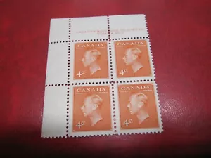 CANADA Unitrade# 306 4c KG VI "POSTES-POSTAGE" UL PLATE 12 MH - Picture 1 of 2