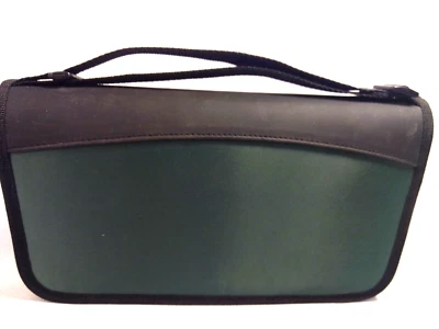 LOGIC CD DVD CASE Green/ Black Nylon Storage Binder Case BNB-24 Spaces Unused - Image 1 of 4