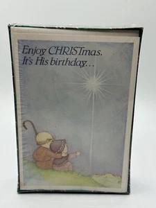 Vintage Abbey Press Religious Christmas Cards Sealed Box Of 25 - Picture 1 of 5