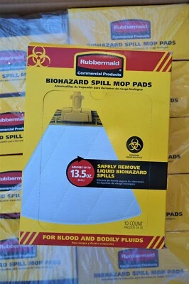 Rubbermaid Biohazard Mop Pads, 10 in Box - 10 boxes (100 Mobs) in original Boxes