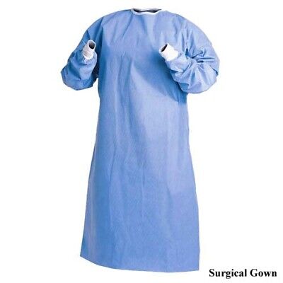 Sterile Surgeon's Gowns Medical, SMS, 40g With Cuffs Disposable Sizes L, XL • 210$