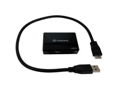 Transcend USB 3.0 Multi-Card Reader SD/SDHC/SDXC/MS/CF Cards TS-RDF8K - Image 1 of 3