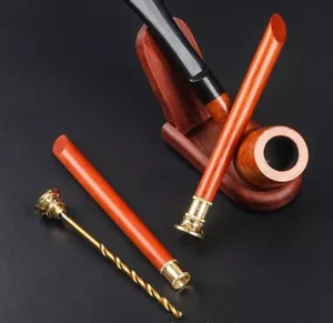 1PC Creative 2 in 1 Wood Tobacco Pipe Tamper Copper Cigar Pipe Cleaning Tools - Picture 1 of 11