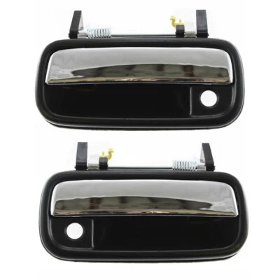 New Chrome Black Front Exterior Door Handle Set For 1989-1995 Toyota Pickup Foto 1 de 4