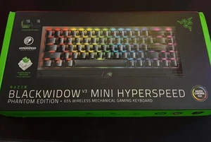 Razer Blackwidow V3 Mini Hyperspeed 65% Wireless Gaming Keyboard Green Switches - Picture 1 of 2