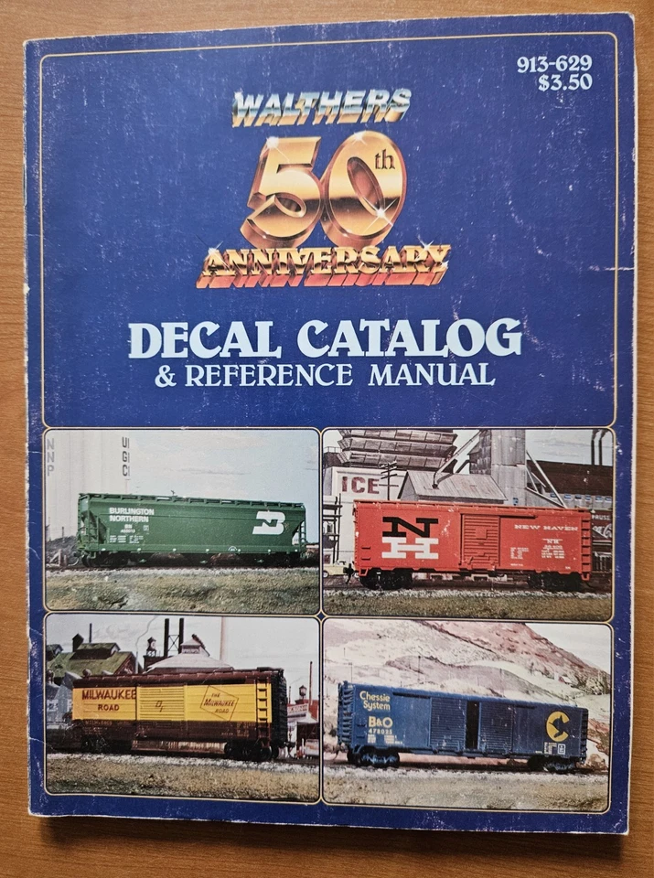 Catálogo de calcomanías y manual de referencia Walthers 50 aniversario (1981) Foto 1 de 4