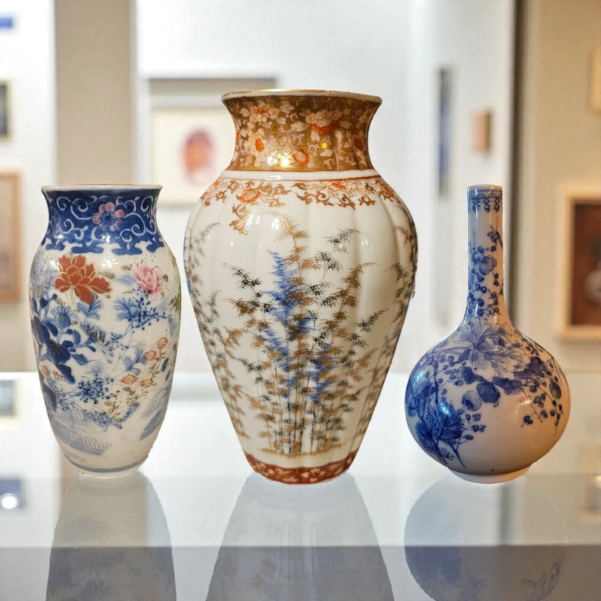 陶瓷古董原始1850-1899 年日本花瓶| eBay