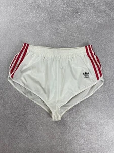 Adidas Vintage 80s Glanz Running Sprinter Shorts White S/M - Picture 1 of 11