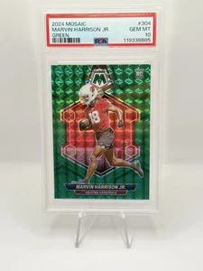 2024 Panini Mosaic - Marvin Harrison Jr. #304 Green Mosaic Prizm (RC) PSA 10 💎 - Bild 1 von 2