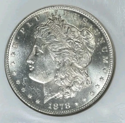 1878-S MORGAN SILVER DOLLAR ~ NGC - MS 63 ~BEAUTIFUL COIN~ REF#37-002 - Image 1 of 4