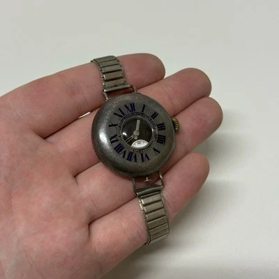 Antiguo Reloj George Stockwell Medio Cazador Pulsador Plata Trinchera AL SERVICIO Foto 1 de 4