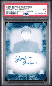 Sebastian Armesto - 2016 Star Wars Masterwork Printing Plate Autograph PSA 7 - Picture 1 of 2