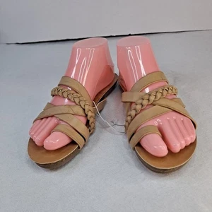 Blowfish Malibu Damengröße 7 Zehenriemen-Sandalen Pantoletten hellbraun geflochten … - Bild 1 von 7