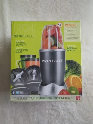 NutriBullet 600W Nutrient Extractor Blender 12-piece Set NBR-1201M Bonus Book  - Image 1 of 4